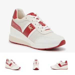 Michael Kors Red and White Women's Sneakers New Without Tags